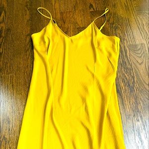 Chartreuse yellow- slip dress